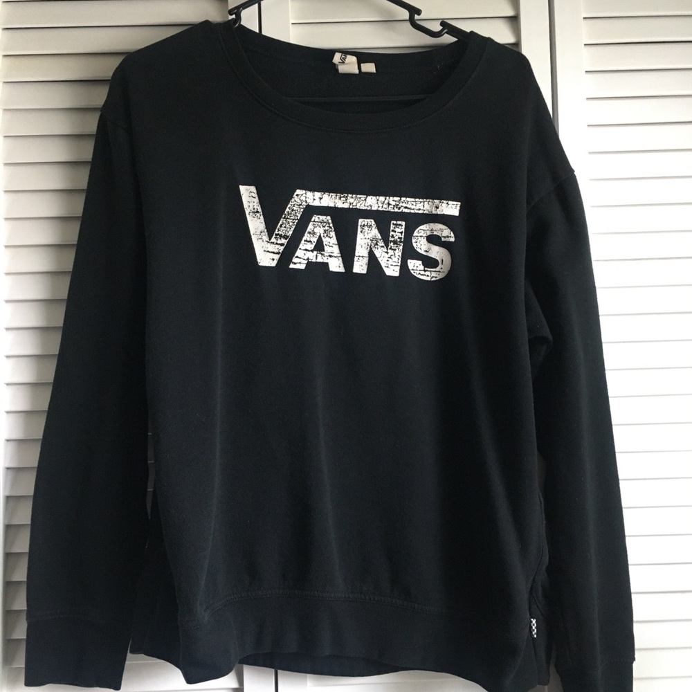 Distressed Vans crew neck